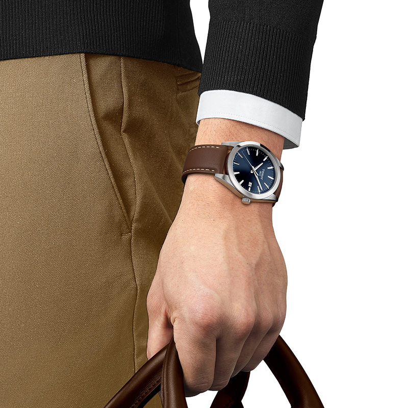 Tissot天梭官方正品2020新品黄晓明同款风度石英皮带商务手表男表