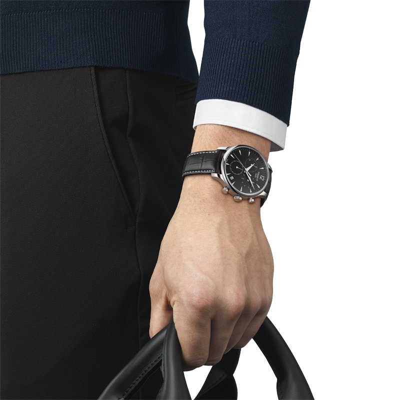 Tissot天梭官方正品俊雅简约时尚石英皮带手表男表