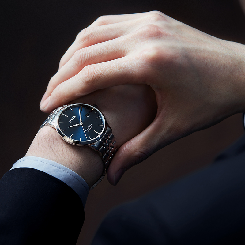 专柜同款飞亚达风致系列超薄机械男表时尚钢带手表GA801001.WLW