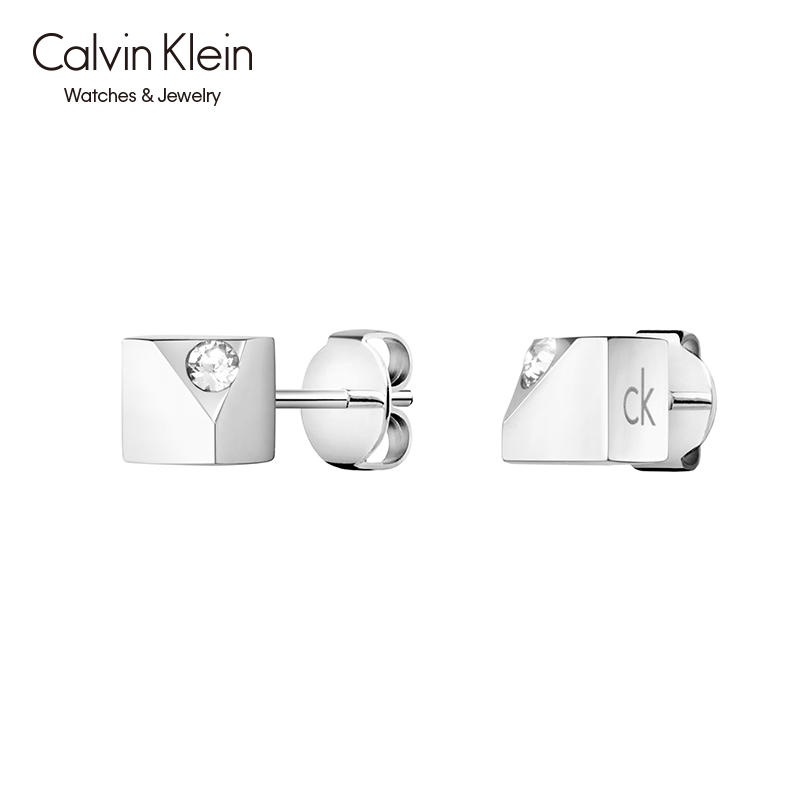【官方】Calvin Klein凯文克莱饰品CK和弦系列男女情侣耳钉KJ9M