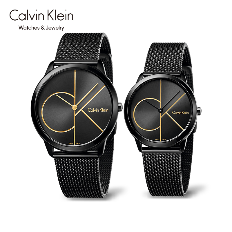 【官方】Calvin Klein手表CK简约系列男女复古瑞士石英机芯表K3M