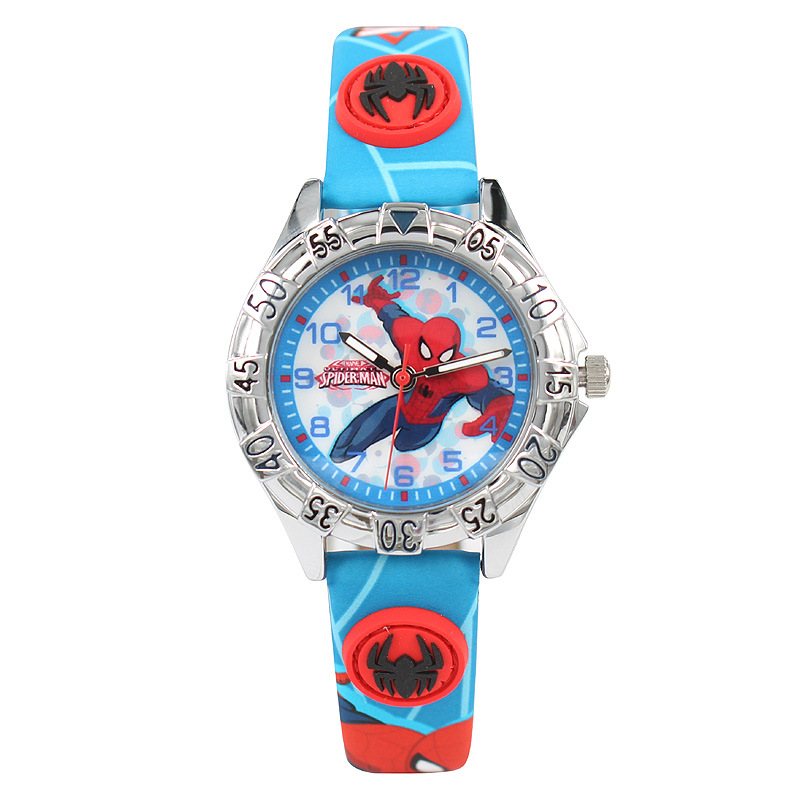 Disney/迪士尼正品 蜘蛛侠漫威英雄系列儿童表 休闲时尚石英手表